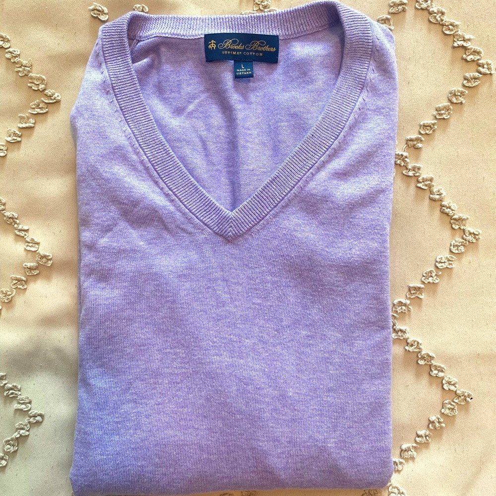 Brooks Brothers Supima Cotton pullover - purple.